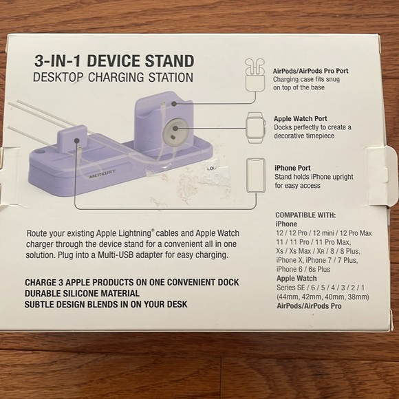 Merkury 3 In 1 Device Charging Stand compatible Apple products - Picture 3 of 3
